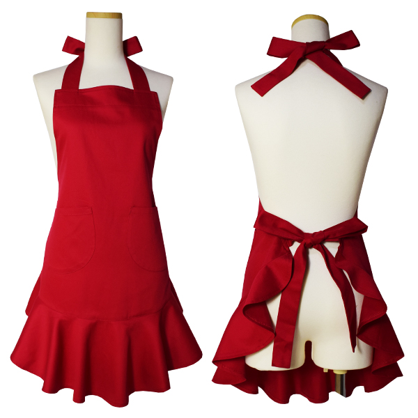 フリルエプロン