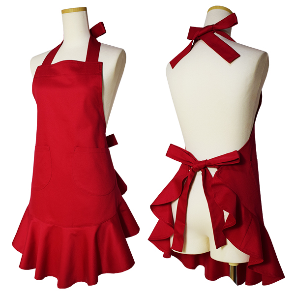 フリルエプロン